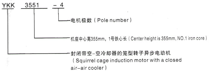 YKK系列(H355-1000)高压YE2-200L-8三相异步电机西安泰富西玛电机型号说明